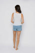 Joelle-Textured Vee Neck Tank